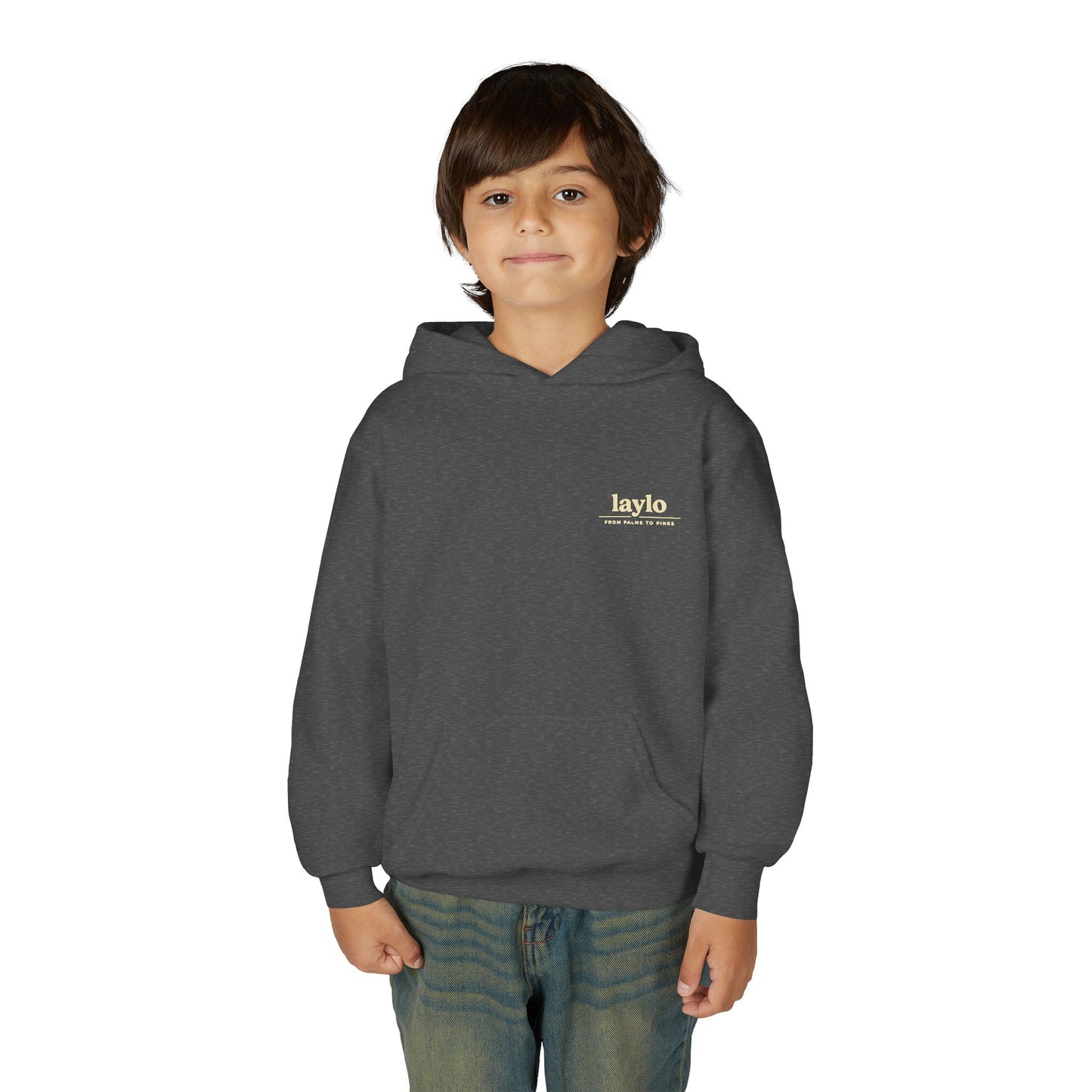 Laylo Palm & Pine Youth Hoodie — Graphic Hooded Sweatshirt