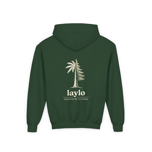 Laylo Palm & Pine Youth Hoodie — Graphic Hooded Sweatshirt