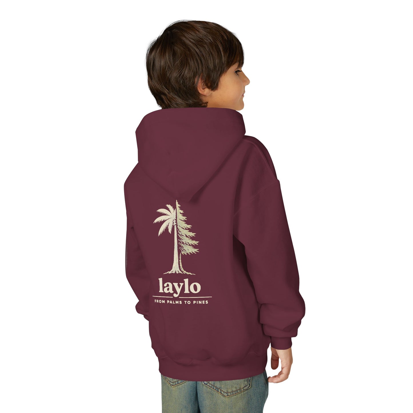 Laylo Palm & Pine Youth Hoodie — Graphic Hooded Sweatshirt