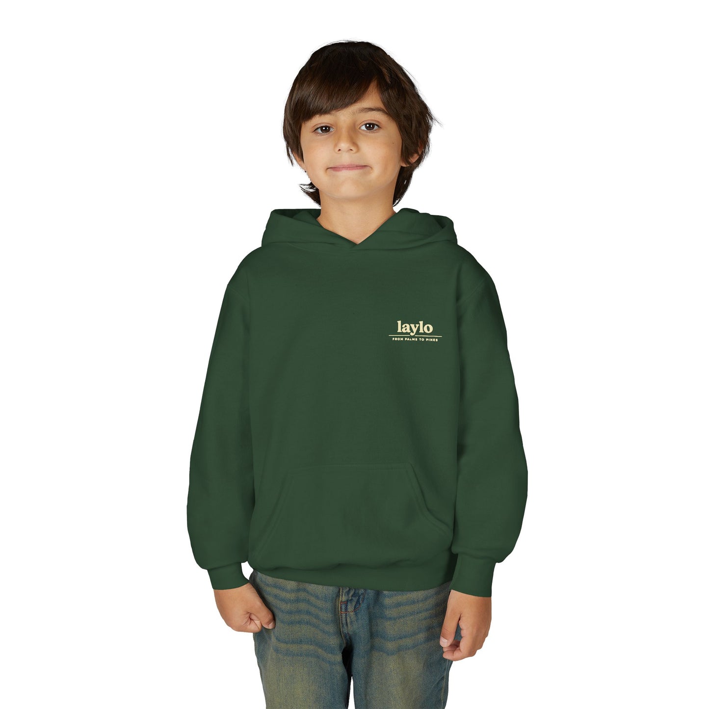 Laylo Palm & Pine Youth Hoodie — Graphic Hooded Sweatshirt