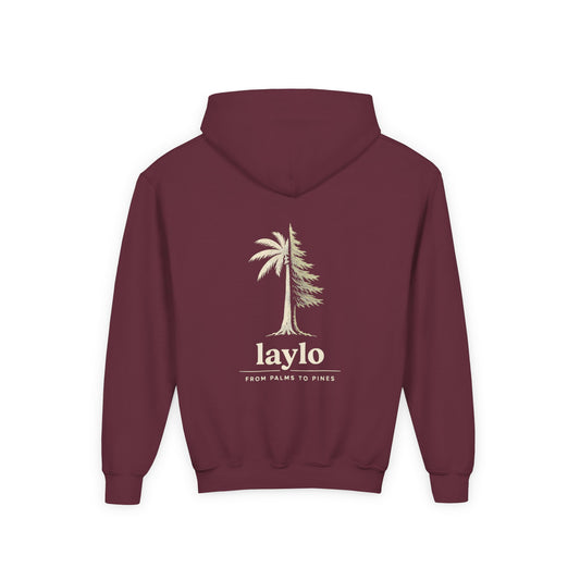 Laylo Palm & Pine Youth Hoodie — Graphic Hooded Sweatshirt