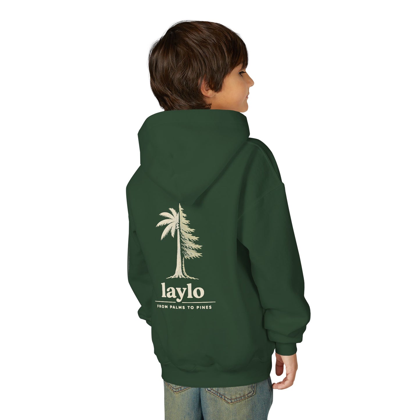 Laylo Palm & Pine Youth Hoodie — Graphic Hooded Sweatshirt