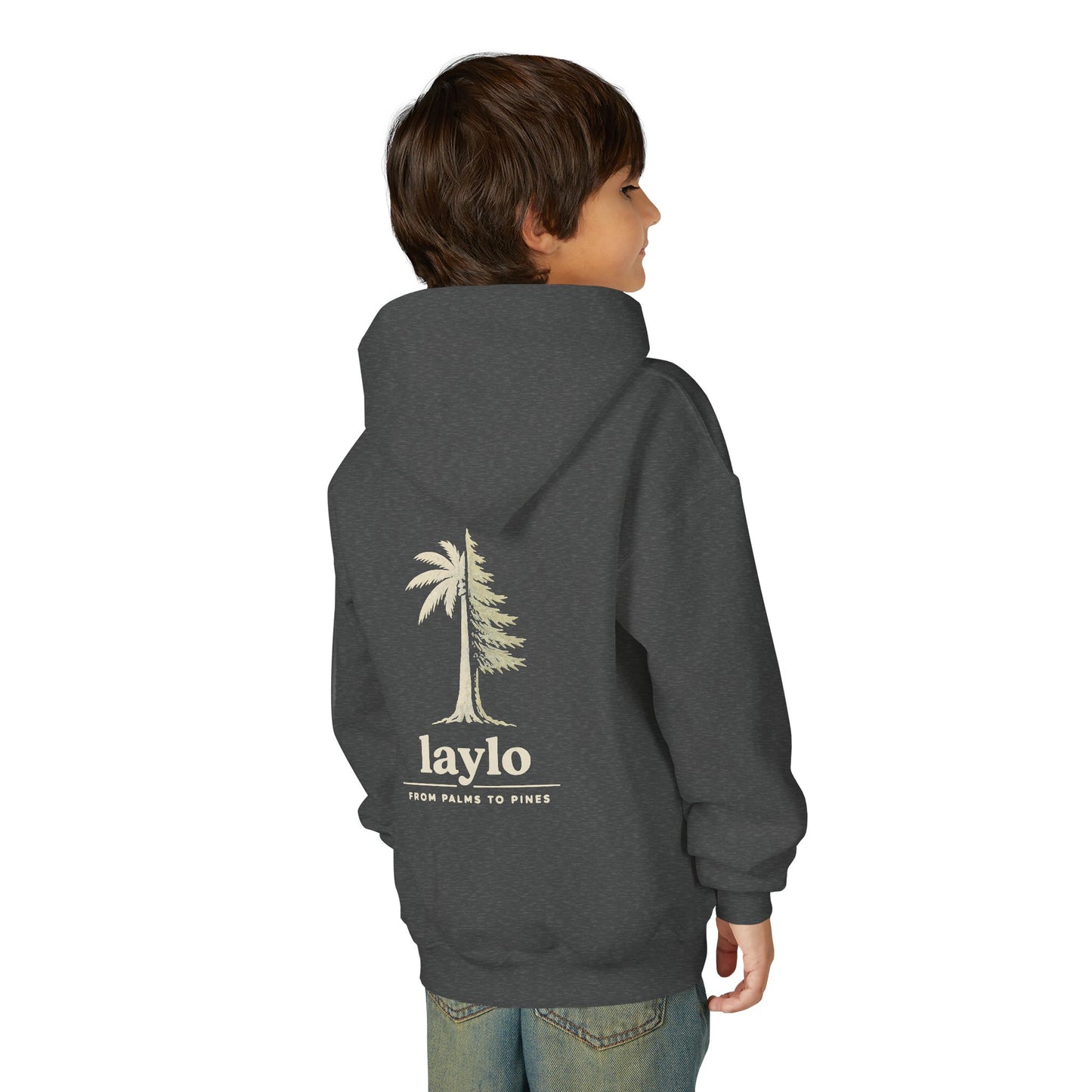 Laylo Palm & Pine Youth Hoodie — Graphic Hooded Sweatshirt