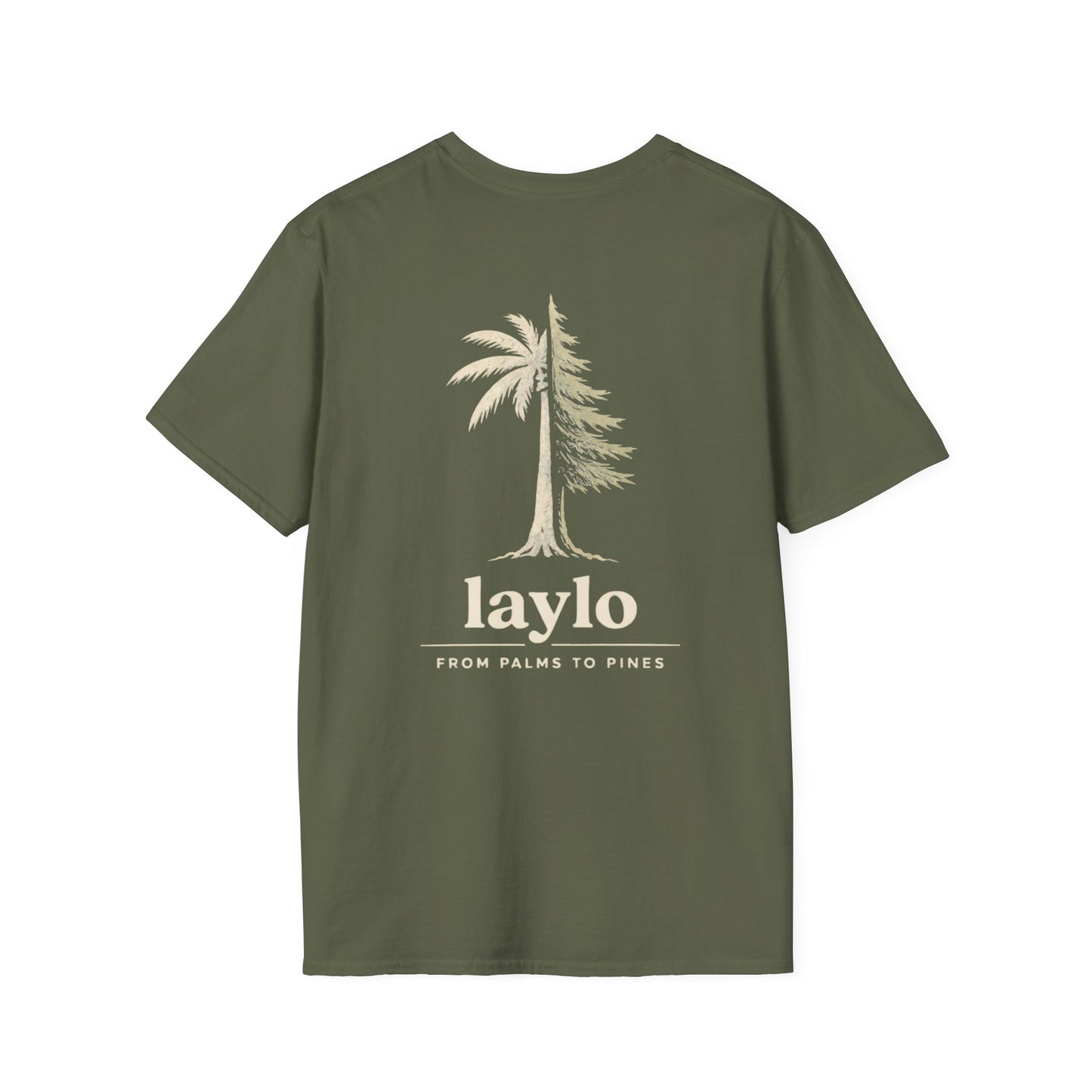 laylo 'from palms to pines' graphic t-shirt